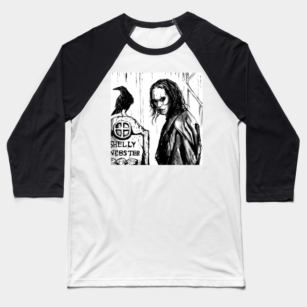 The Crow Baseball T-Shirt by Art Of Lunatik